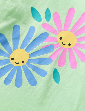 تي شيرت مكشكش بأكمام طويلة وطبعات كارتونية ديزي